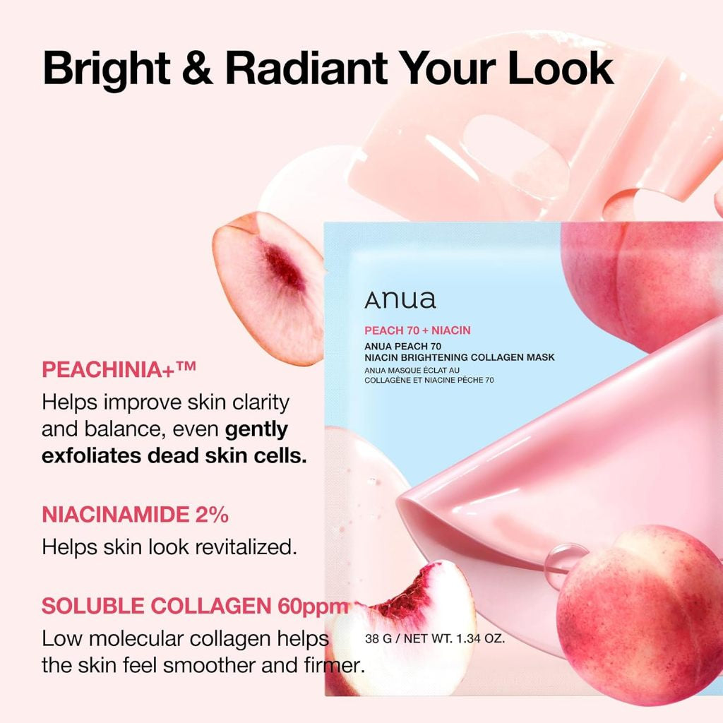 Peach 70 Niacin Brightening Collagen Mask
